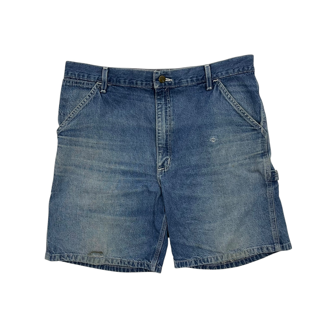 Carhartt Distressed Denim Carpenter Shorts - Size 34