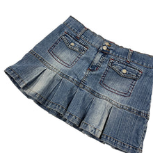 Load image into Gallery viewer, Women's Mossimo Pleated Denim Ruffled Mini Skirt - Size S
