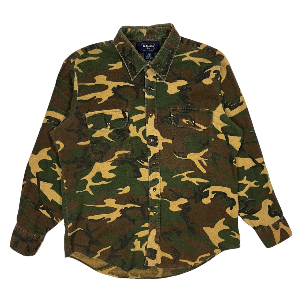 Civilian Woodland Camo Flannel - Size L