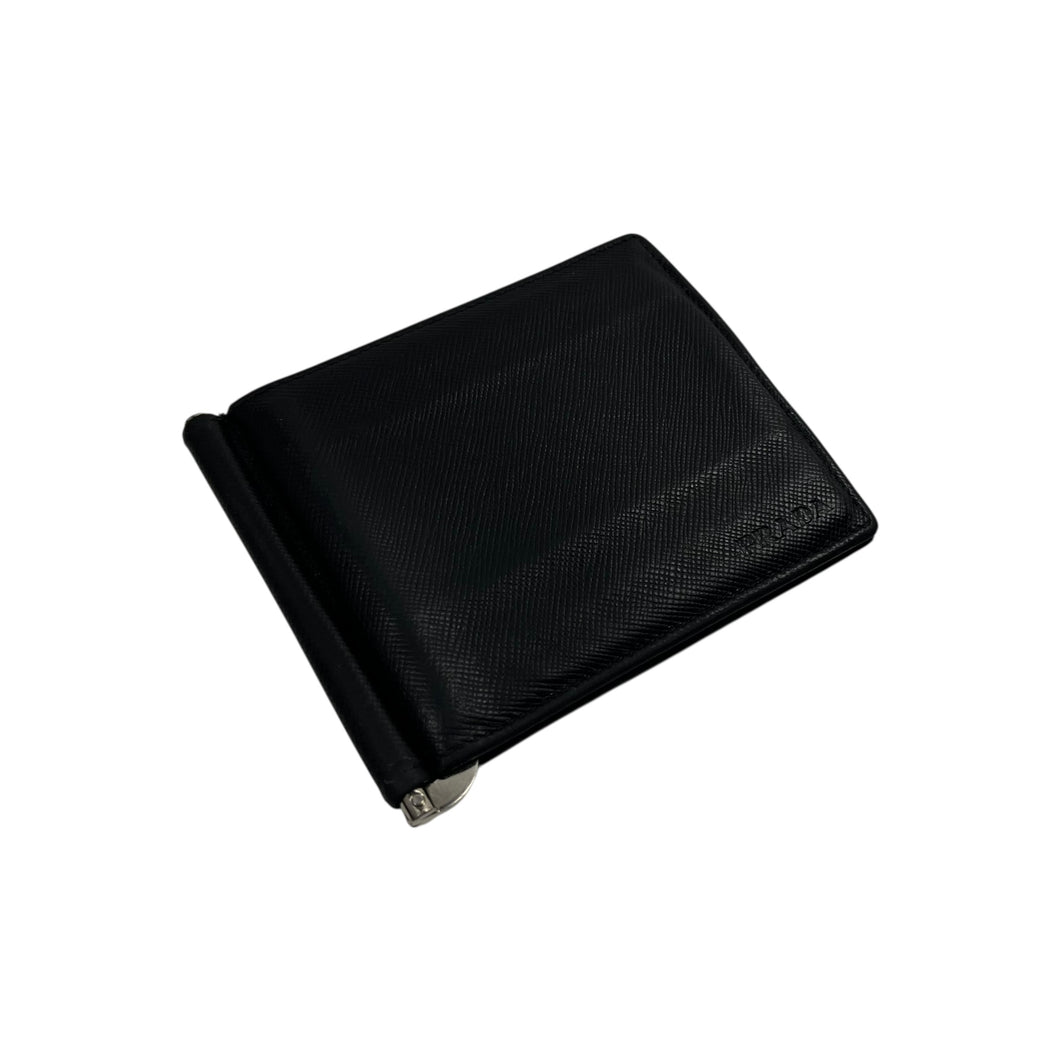 Prada Saffiano Bifold Money Clip Cardholder -  O/S