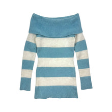 Load image into Gallery viewer, Women&#39;s Bebe Off The Shoulder Striped Sweater - Size XS

