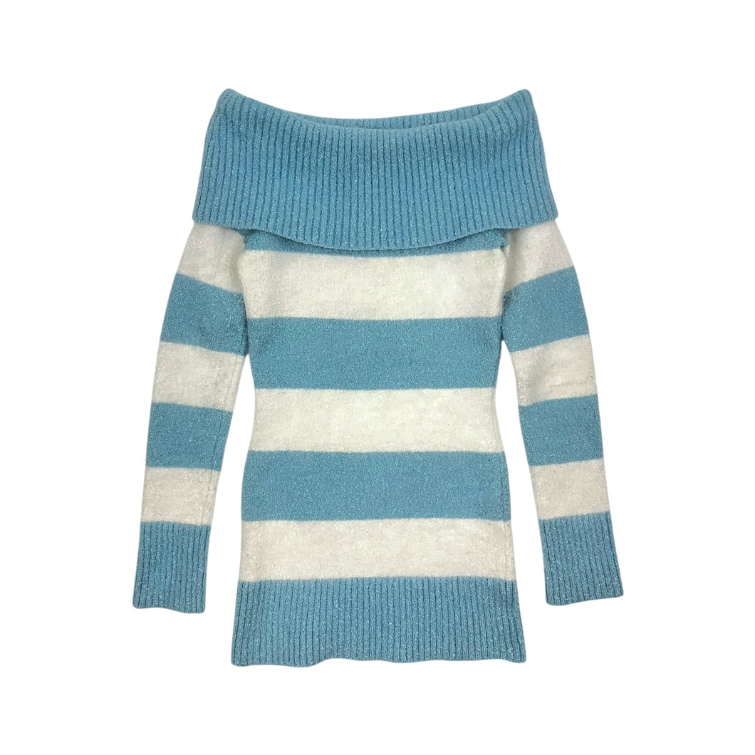 Women's Bebe Off The Shoulder Striped Sweater - Size XS