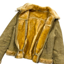 Load image into Gallery viewer, Women&#39;s Suede Shearling-Lined Pilot Jacket - Size L
