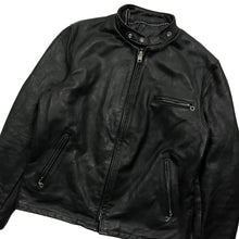 Load image into Gallery viewer, Schott NYC USA Made Cafe Racer Leather Jacket - Size L/XL
