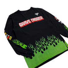 Load image into Gallery viewer, Grave Digger Monster Truck Flames Long Sleeve - Size S
