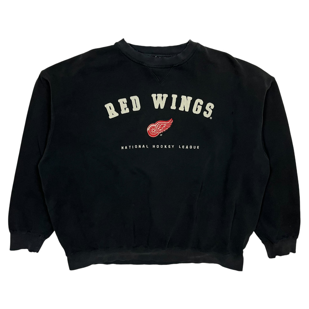 Detroit Red Wings Felt Embroidered Crewneck Sweatshirt - Size XL