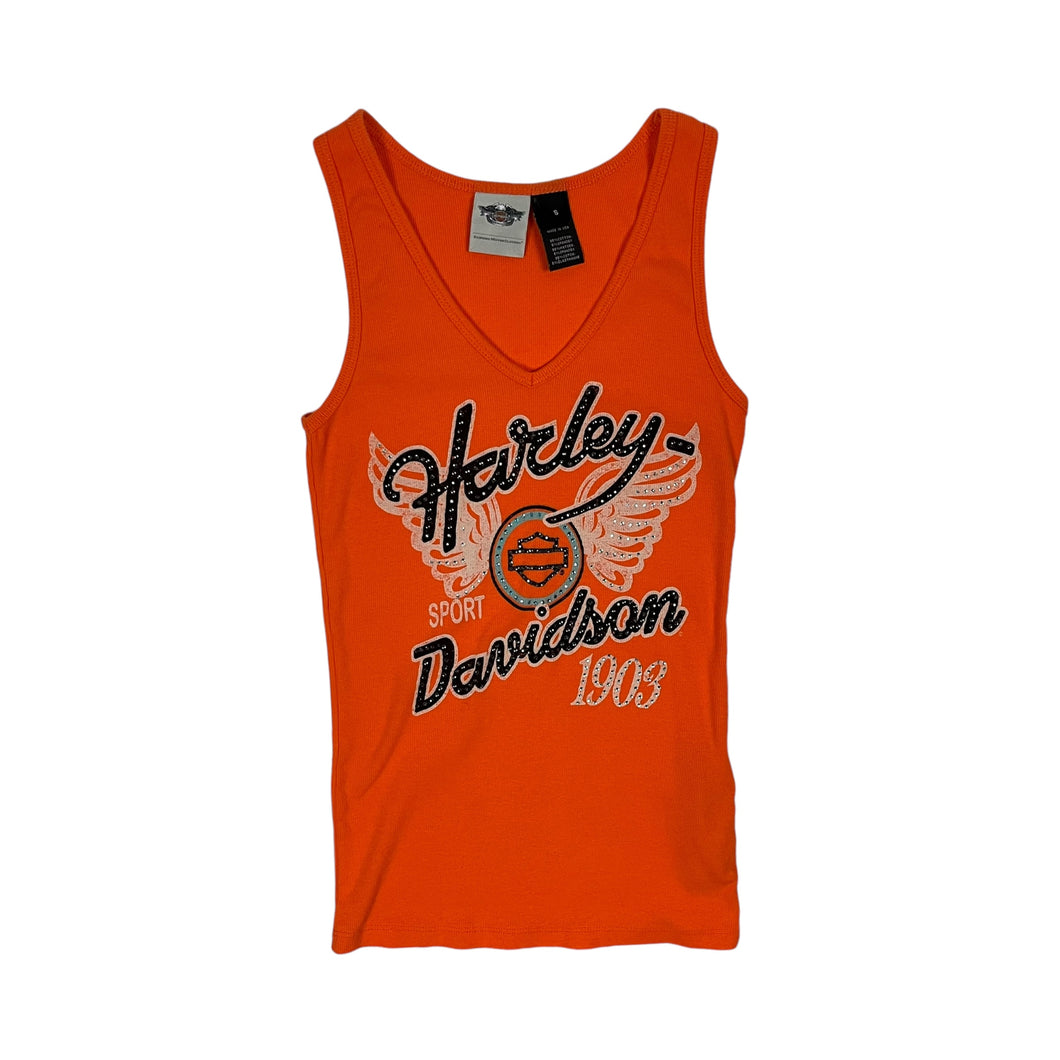 Women's Harley-Davidson Ribbed Rhinestone Stretch Tank - Size S