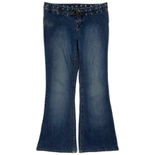 Load image into Gallery viewer, Women's Mudd Lace-Up Flared Denim Jeans - Size L
