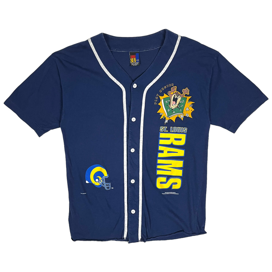 1995 St. Louis Rams Taz Baseball Jersey - Size XL