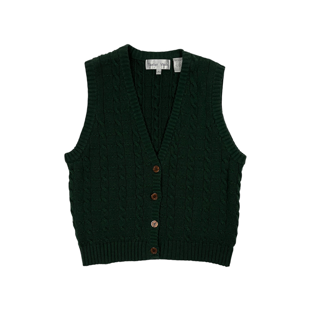 Knit Cardigan Sweater Vest - Size S
