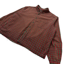 Load image into Gallery viewer, LL Bean Plaid Raw Hem Button Down - Size L/XL
