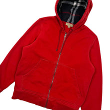 Load image into Gallery viewer, Burberry Nova Check Lined Zip-Up Hoodie - Size L
