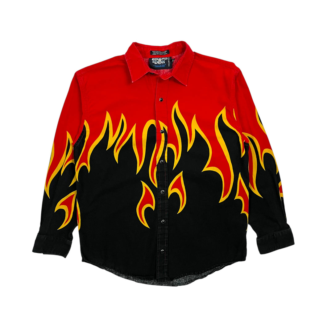 Brooks & Dunn By Panhandle Slim Flame Western Button Up Shirt - Size XS