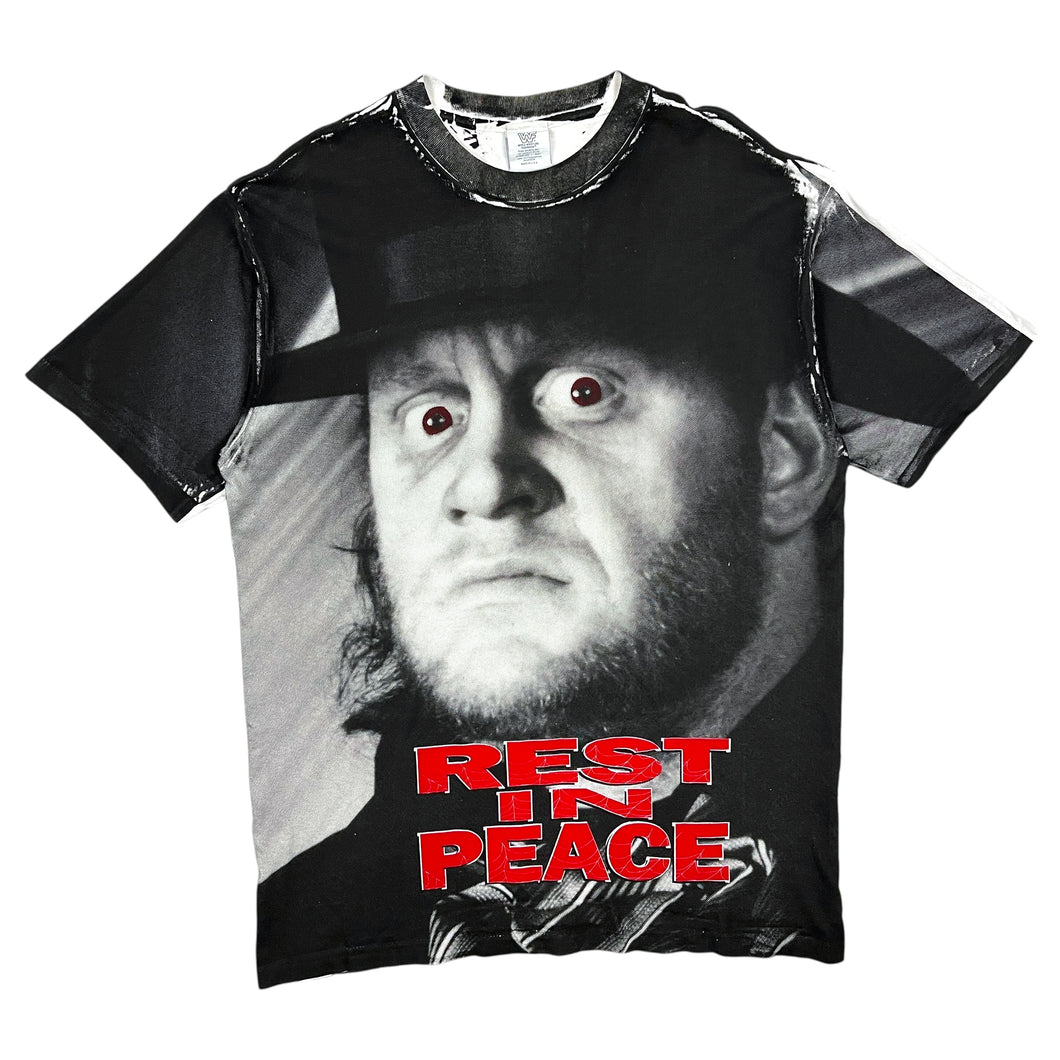 The Undertaker Rest In Peace All Over Print WWF Wrestling Tee - Size XXL