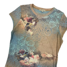 Load image into Gallery viewer, Women&#39;s Floral Baby Tee - Size L
