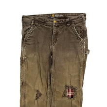 Load image into Gallery viewer, Distressed Carhartt For Women Flannel Lined Carpenter Pants - Size S
