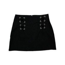 Load image into Gallery viewer, Women's Pinstriped Lace-up Skirt -Size S
