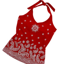 Load image into Gallery viewer, Women's Paisley Print Bandana Halter Top - Size M
