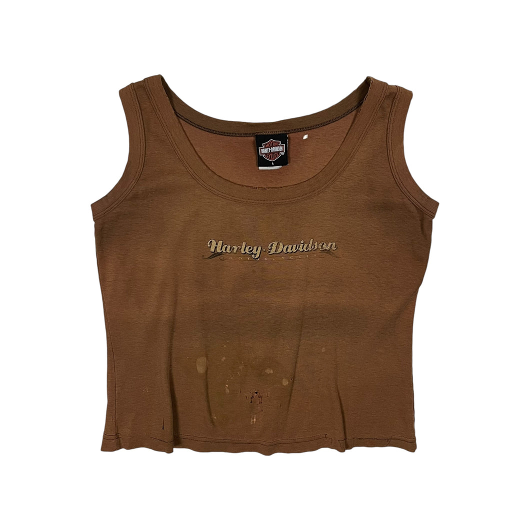 2002 Destroyed Women's Harley-Davidson Tank - Size L