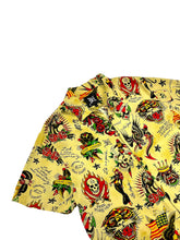Load image into Gallery viewer, Ed Hardy Traditional Tattoo Flashboard All Over Print Button Up - Size L
