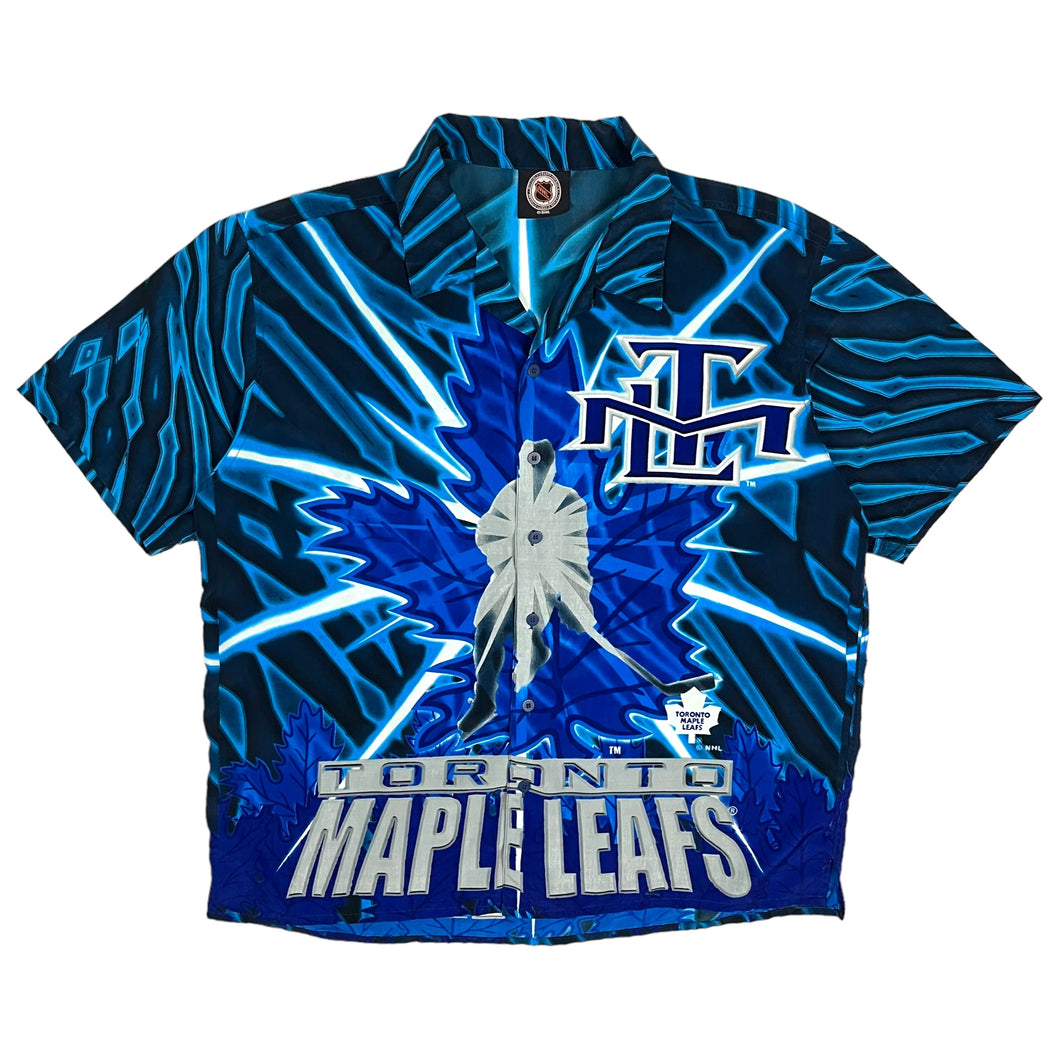 Toronto Maple Leafs NHL All Over Print Button Up Shirt - Size XL