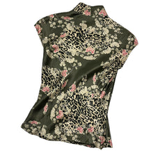 Load image into Gallery viewer, Women&#39;s If Ganas Satin Leopard &amp; Floral Print Top - Size L
