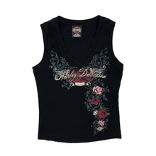 Load image into Gallery viewer, Women&#39;s Harley-Davidson Rose &amp; Rhinestones Tank - Size M
