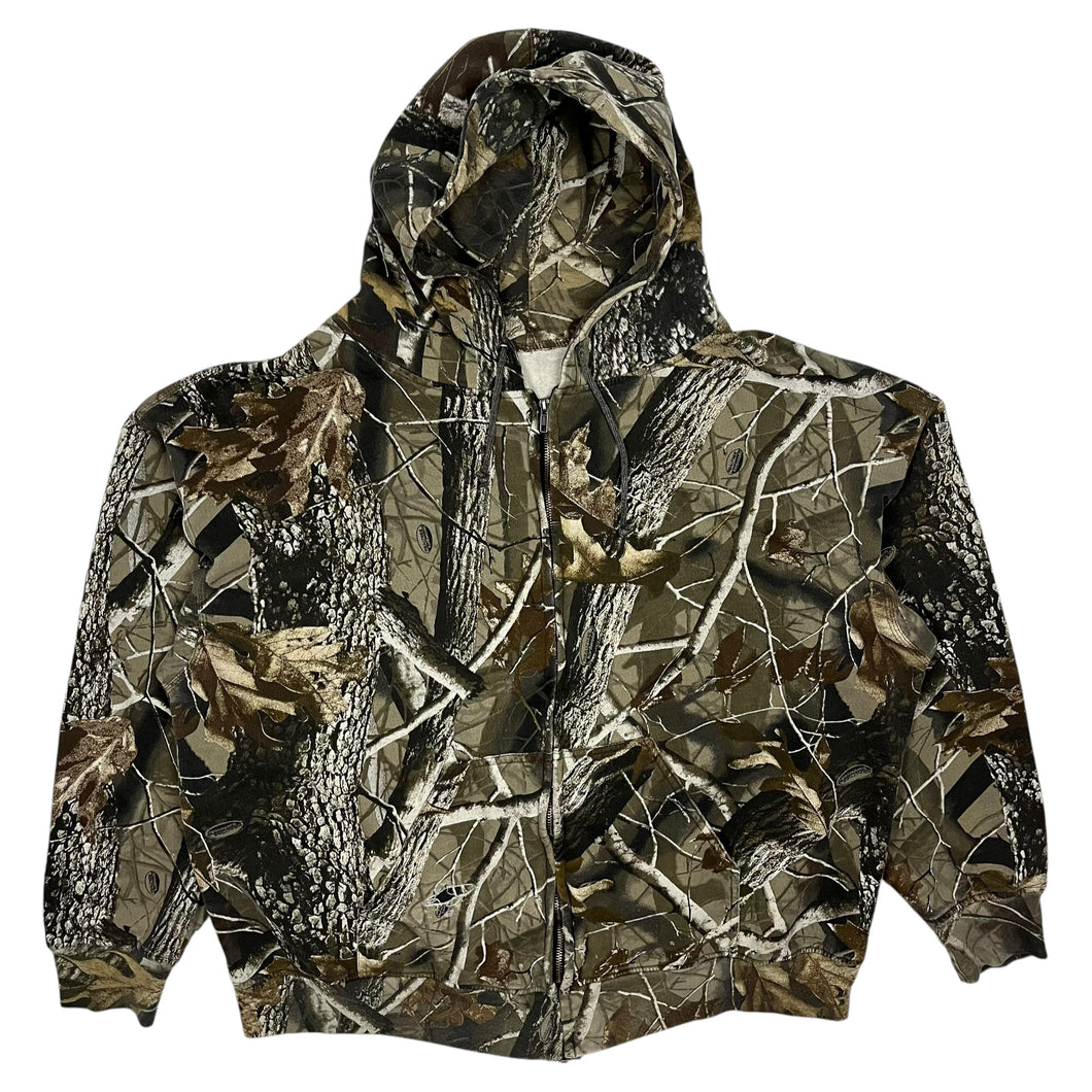 Realtree Hardwoods Camo Zip Up Hoodie - Size XL/XXL