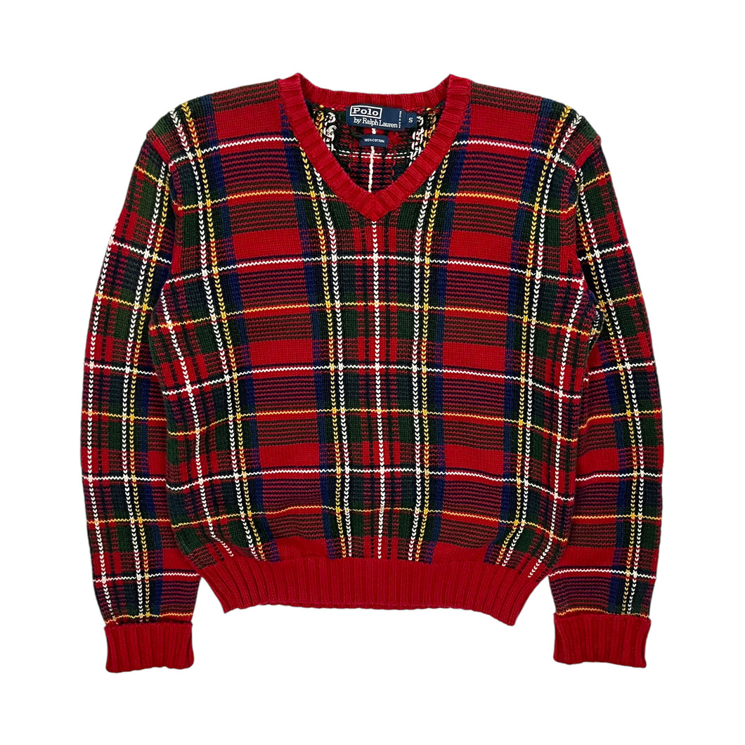 Polo By Ralph Lauren Plaid Knit Sweater - Size S