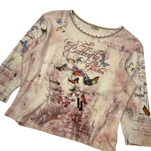 Load image into Gallery viewer, Women's Cactus USA Made Butterfly Print Top - Size L
