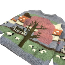 Load image into Gallery viewer, Michelle Stuart Studio Hand Knit Mohair Sheep Scene Sweater - Size L
