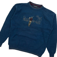 Load image into Gallery viewer, Embroidered 3D Knit Golf Scene Sweater - Size L
