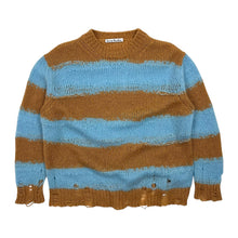 Load image into Gallery viewer, Acne Studios Striped Distressed Mohair Knit Sweater - Size L
