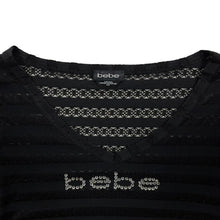 Load image into Gallery viewer, Women&#39;s Bebe Spell Out Rhinestone Top - Size M
