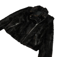 Load image into Gallery viewer, Women’s Faux Fur Moto Jacket - Size S
