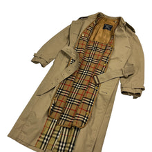 Load image into Gallery viewer, Burberry Nova Check Lined Trench Coat - Size S/M
