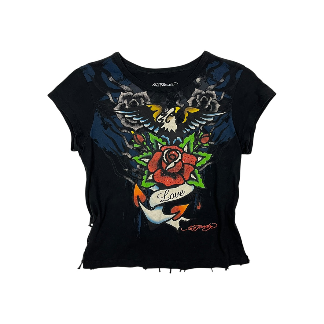 Women's Ed Hardy Love Fringe Tee - Size M