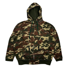 Load image into Gallery viewer, Civilian Camouflage Flannel Lined Full Zip Hoodie - Size XL
