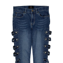 Load image into Gallery viewer, Women's Fastforward Riveted Peak-a-boo Denim Jeans - Size S
