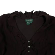 Load image into Gallery viewer, Women’s Lauren By Ralph Lauren Silk Ruffled Blouse - Size M
