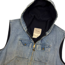 Load image into Gallery viewer, Walls Denim Thermal Lined Hooded Work Vest - Size L
