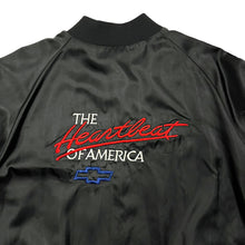 Load image into Gallery viewer, Chevrolet Motors Heartbeat Of America Satin Baseball Jacket - Size L
