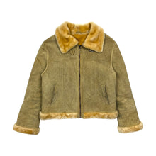 Load image into Gallery viewer, Women&#39;s Suede Shearling-Lined Pilot Jacket - Size L
