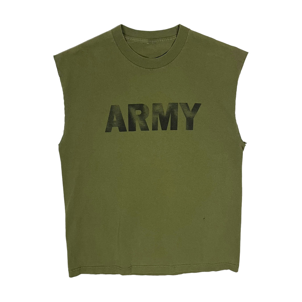 US Military Army Cut Off Tank Top - Size L/XL