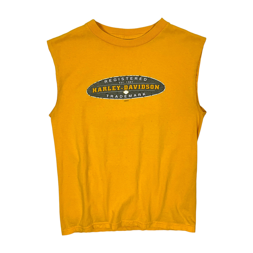 2004 Harley-Davidson Oval Logo Cut Off Tank - Size L