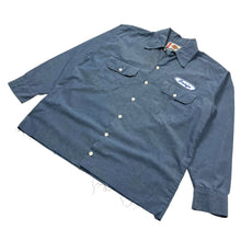 Load image into Gallery viewer, Snafu Chambray Mechanic Raw Hem Work Shirt - Size L/XL
