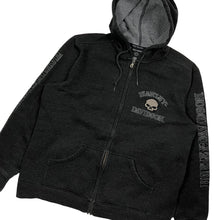 Load image into Gallery viewer, Harley-Davidson Skull Logo Zip Up Hoodie - Size XL
