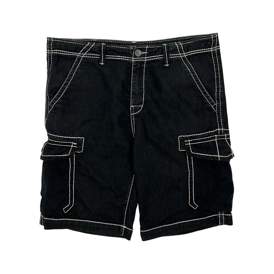 True Religion Contrast Stitched Cargo Shorts - Size 36