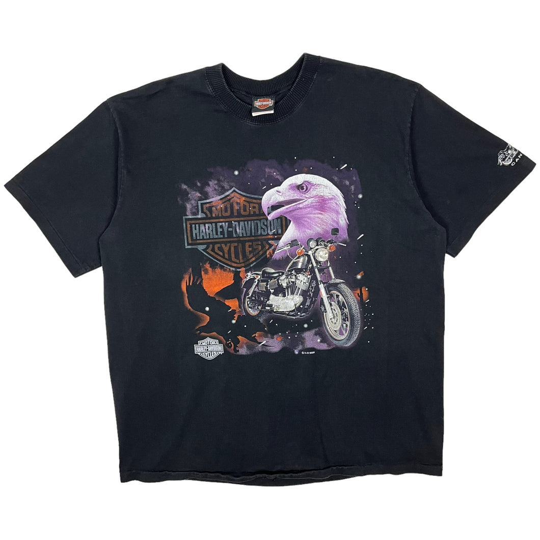 2000 Harley Davidson Heavyweight Cotton Biker Tee - Size XXL