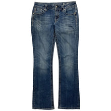 Load image into Gallery viewer, Women&#39;s Miss Me Low Rise Flared Denim Jeans - Size M

